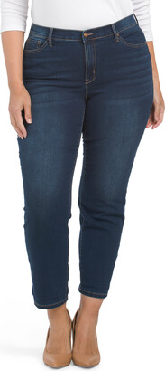 Nanette Lepore Plus Stretch High Rise Straight Jeans
