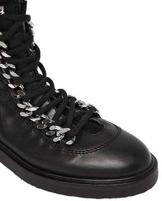 Casadei 30mm Chained Leather & Suede Boots