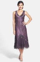 Thumbnail for your product : Komarov Lace Trim Charmeuse & Chiffon Dress with Jacket