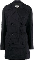 Thumbnail for your product : MM6 MAISON MARGIELA Pinstripe Short Trench Coat