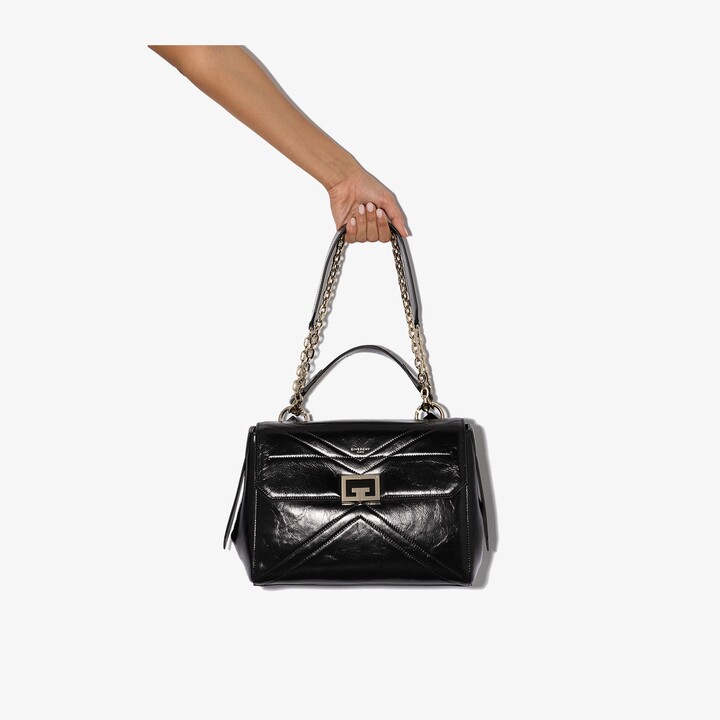 Givenchy black ID medium leather shoulder bag ShopStyle