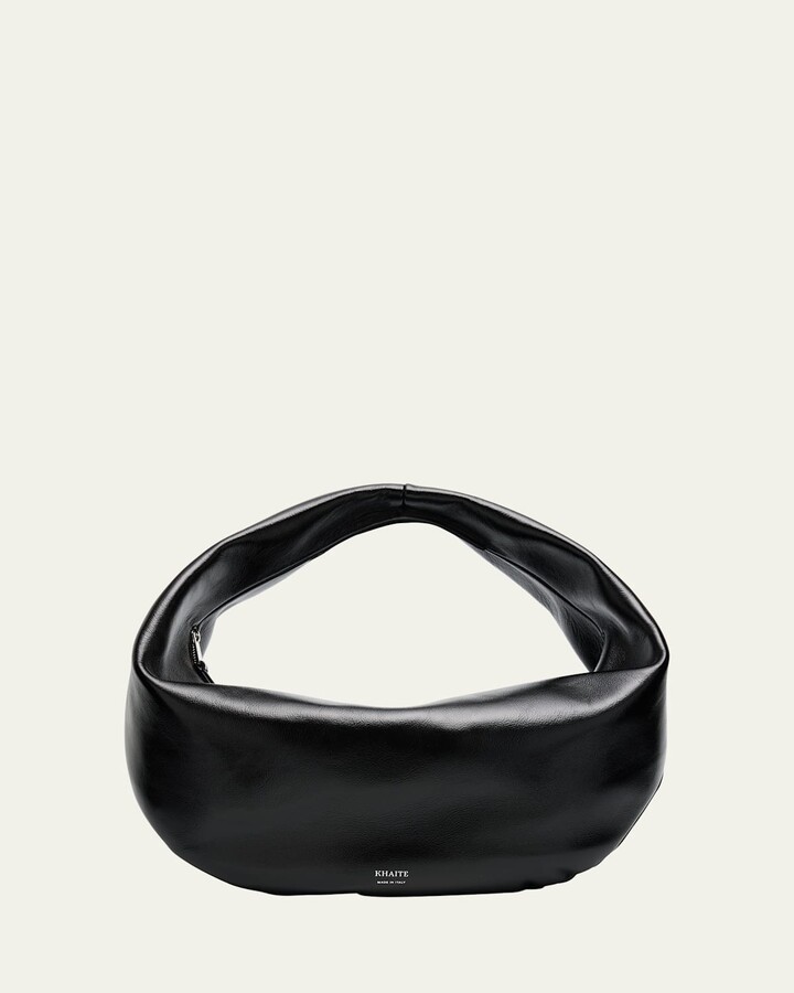 KHAITE Olivia Medium Crackle Patent Hobo Bag