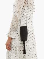 Thumbnail for your product : Eliurpi - Tasselled Mini Woven Straw Bucket Bag - Womens - Black