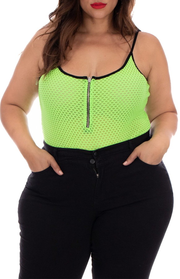 cropped neon plus size