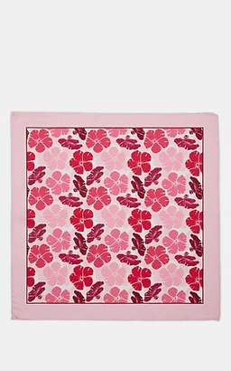 Barneys New York Men's Floral Silk Twill Pocket Square - Pink
