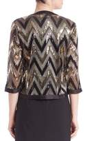 Thumbnail for your product : Harrison Morgan Sequined Open-Front Jacket