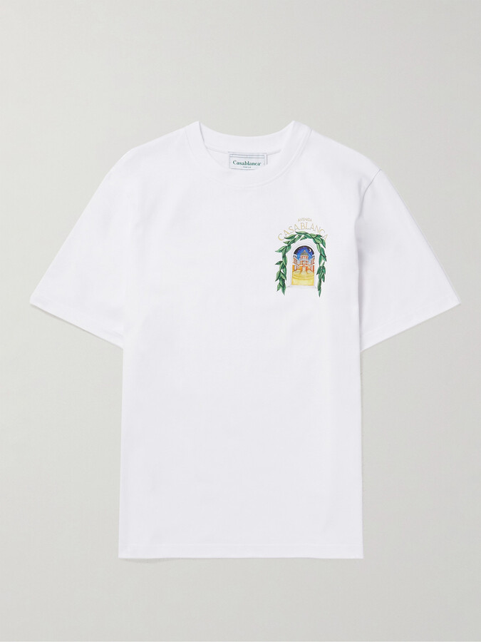 関税込 Casablanca プリントTシャツ メンズ Avenida Casablanca Avenida T-Shirt 'Black' — Kick Game