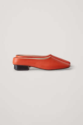COS Square Toe Leather Mules