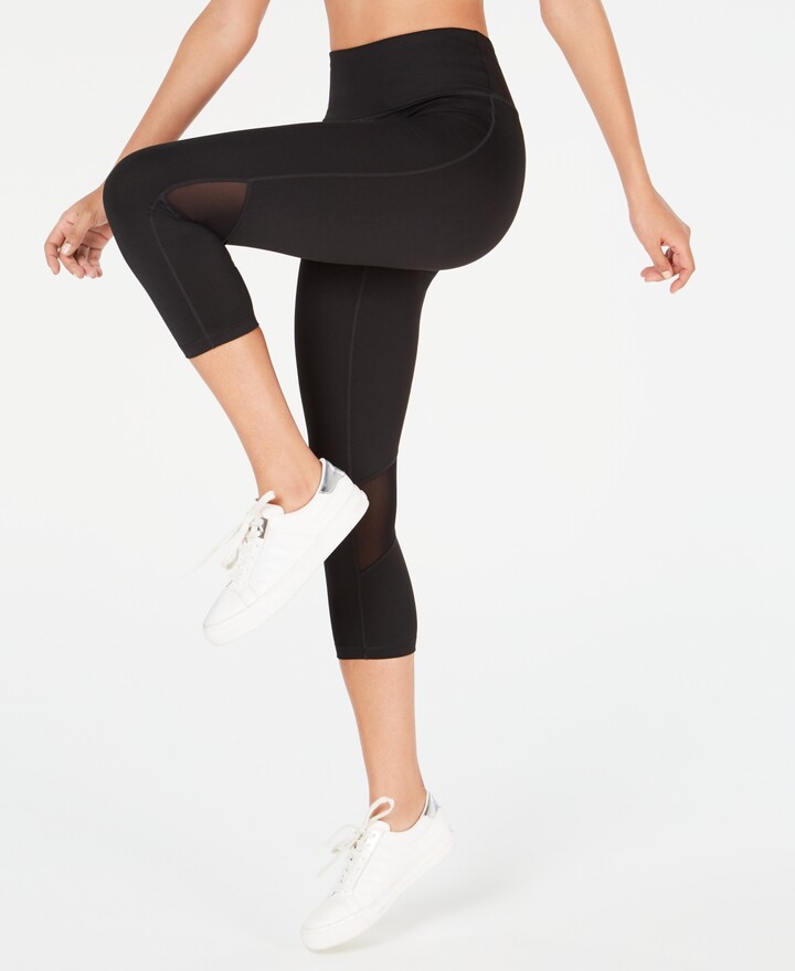 Calvin Klein Performance Mesh-Inset Cropped Leggings - ShopStyle