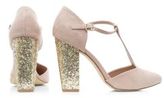Thumbnail for your product : New Look Wide Fit Stone T-Bar Strap Glitter Heels