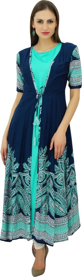 maxi dress with shrug style