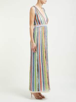 Missoni Sequinned Striped Lame Gown - Womens - Multi