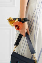 Thumbnail for your product : Loewe Calla Gold-tone, Leather And Suede Bracelet - Orange