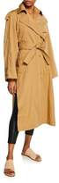 Thumbnail for your product : Vince Side-Split Long Cotton Trench Coat