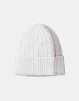 Thumbnail for your product : Lafayette 148 New York Bi Color Cashmere Silk Beanie