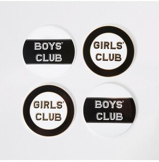 River Island Set of 4 Girls/Boys Club Coasters