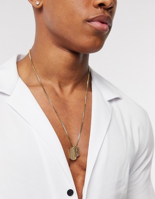 Tommy Hilfiger neckchain in gold with double dog tag pendants - ShopStyle  Jewelry