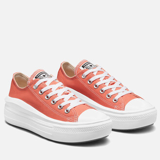 orange converse platform