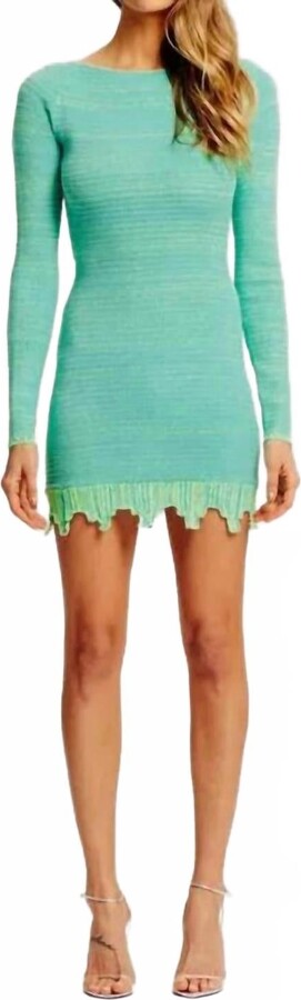 Torn By Ronny Kobo Erin Mini Dress In Limeade