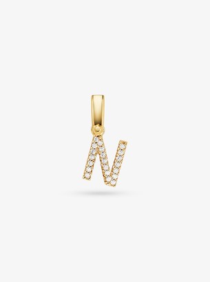 Michael Kors 14K Gold-Plated Sterling Silver Pave Alphabet Charm