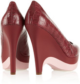 Thumbnail for your product : Stella McCartney Croc-effect faux leather pumps