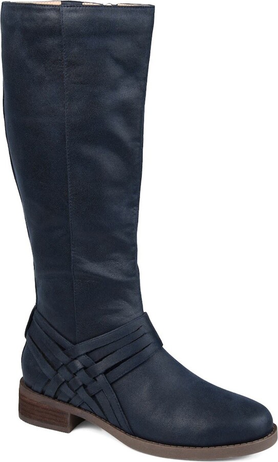 navy suede knee high boots womens