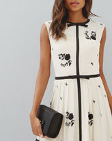 Thumbnail for your product : Ted Baker Contrast Rose pleated dress