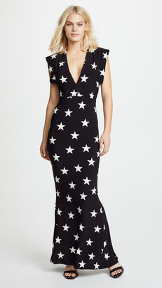 Norma Kamali V Neck Rectangle Gown