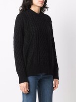 Thumbnail for your product : Laneus Cable-Knit Crew Neck Jumper