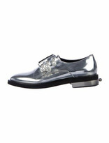 Thumbnail for your product : Coliac Faux Pearl Accents Patent Leather Oxfords Metallic