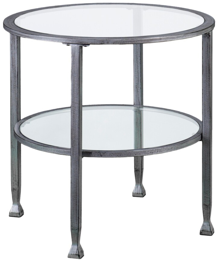 Southern Enterprises Brookford Metal And Glass Round End Table ShopStyle