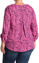 Thumbnail for your product : Lush Roll Tab Surplice Blouse