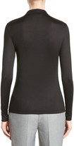 Thumbnail for your product : Akris Long Sleeve Silk Jersey Blouse