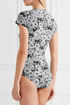 Thumbnail for your product : Lisa Marie Fernandez Farrah Printed Bonded Swimsuit - Black