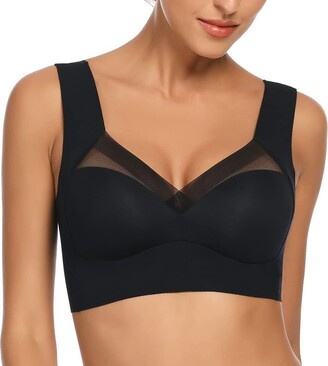 Womens Balconette Bra Plus Size Full Coverage Tshirt Seamless Underwire  Bras Back Smoothing Duck Heather 42F