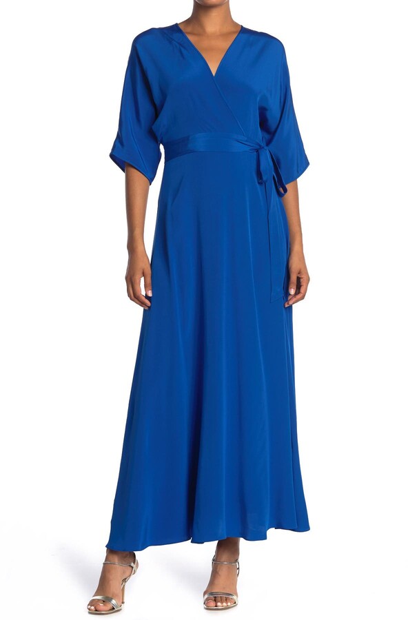 Diane von Furstenberg Eloise Silk Maxi Wrap Dress - ShopStyle