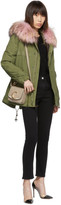 Thumbnail for your product : Mr & Mrs Italy Green Mini Fur Army Parka