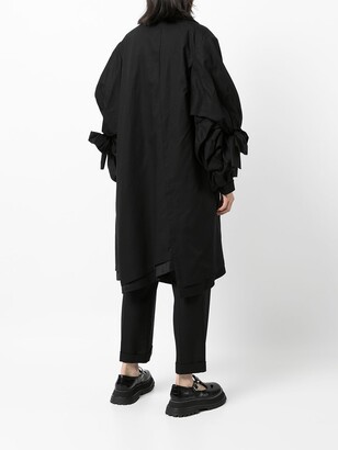 Comme des Garcons Ruffled-Sleeve Double-Breasted Coat