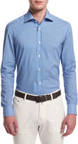 Thumbnail for your product : Kiton Mini Dot-Print Long-Sleeve Sport Shirt, Blue