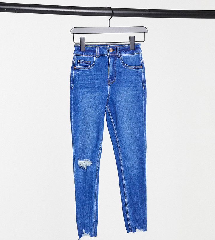 New Look Petite high waist disco jeans in bright blue - ShopStyle