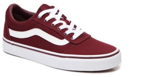 women's burgundy vans shoes