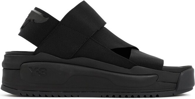 Y-3 Logo Embossed Open-Toe Sandals