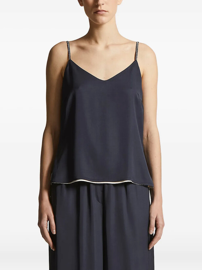 Peserico Embellished-Hem Top
