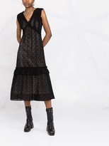 Thumbnail for your product : P.A.R.O.S.H. Floral-Lace Midi Dress