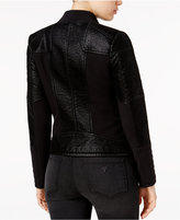 Thumbnail for your product : GUESS Pamela Pebbled Faux-Leather Moto Jacket