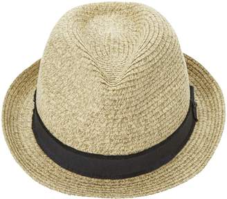 Dune Naples braided straw trilby hat