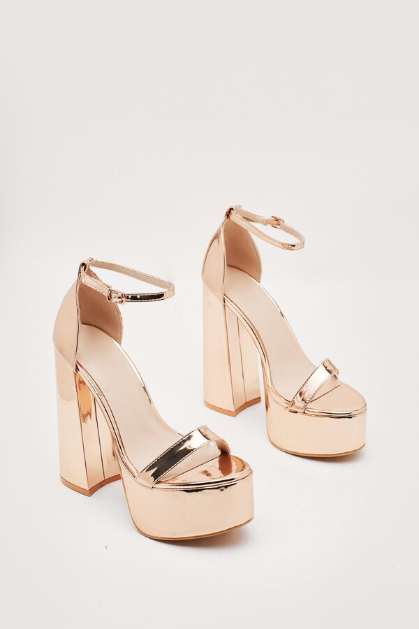 platform heels rose gold
