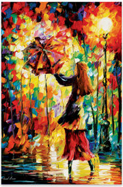 Red Barrel Studio Rainy Mood On Plastic / Acrylic by Leonid Afremov Painting