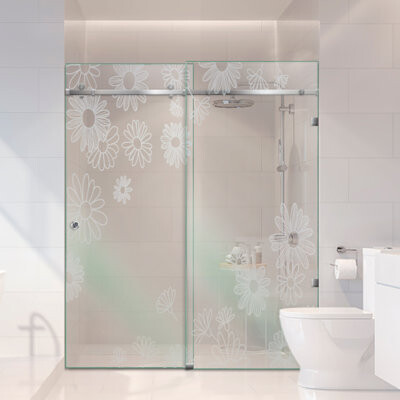 Glass-Door.us 64 In W x 80 In H Frameless Shower Bypass Glass Doors