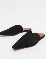 Thumbnail for your product : ASOS DESIGN DESIGN Landing suede mules in black